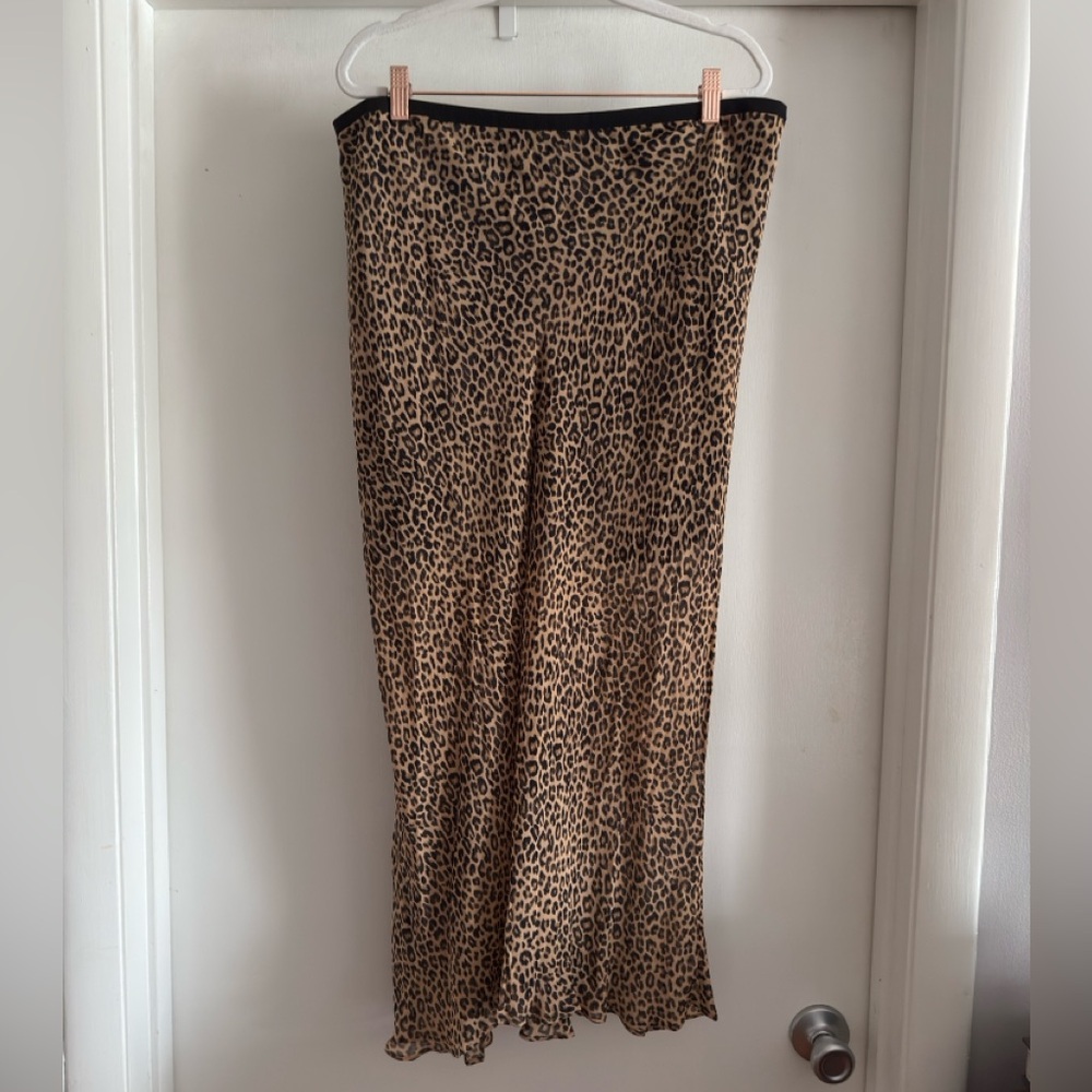 J. Crew Tan and Cream Pencil Maxi Skirt